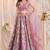 Embroidered Sequinned Semi-Stitched Lehenga & Unstitched Blouse With Dupatta