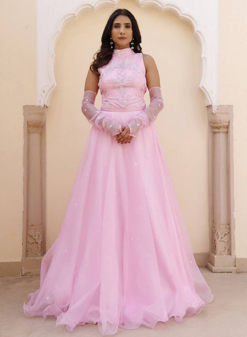 Embroidered Organza Ready to Wear Lehenga & Blouse With Dupatta