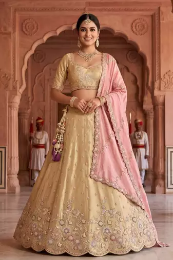 Embroidered Beads and Stones Ready to Wear Lehenga & Blouse With Dupatta