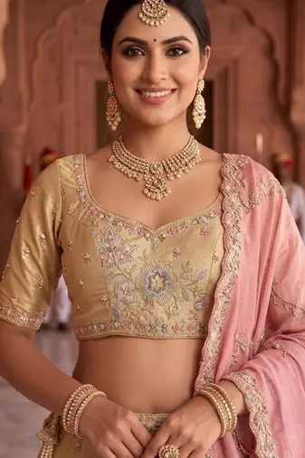 Embroidered Beads and Stones Ready to Wear Lehenga & Blouse With Dupatta