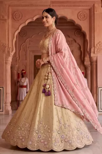 Embroidered Beads and Stones Ready to Wear Lehenga & Blouse With Dupatta