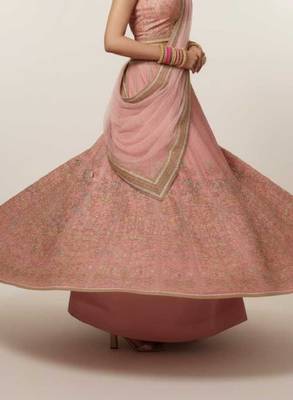 Digital Printed Lehenga With Emblished Swarovski And Zircon Work 4