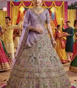 Embellished Sequinned Semi-Stitched Lehenga & Unstitched Blouse With Dupatta