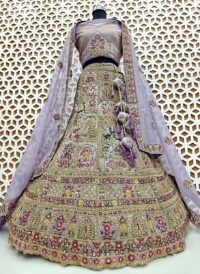 Embellished Sequinned Semi-Stitched Lehenga & Unstitched Blouse With Dupatta 2