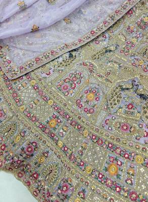 Embellished Sequinned Semi-Stitched Lehenga & Unstitched Blouse With Dupatta 3