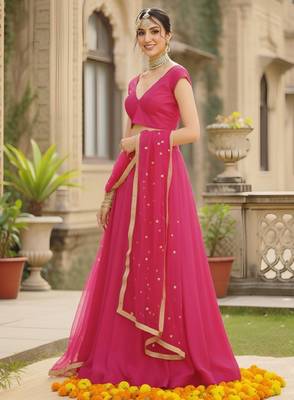 Mirror Work Ready to Wear Lehenga & Blouse With Dupatta 3