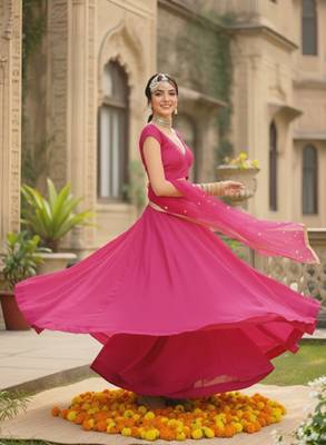 Mirror Work Ready to Wear Lehenga & Blouse With Dupatta 4