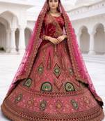 Embellished Semi-Stitched Lehenga & Unstitched Blouse With Dupatta