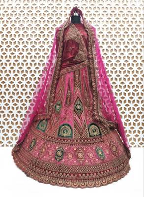 Embellished Semi-Stitched Lehenga & Unstitched Blouse With Dupatta 2