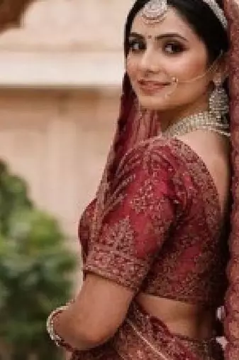Embroidered Semi-Stitched Lehenga & Unstitched Blouse With Dupatta