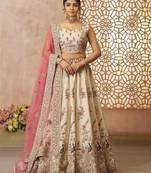 Embroidered Sequinned Semi-Stitched Lehenga & Unstitched Blouse With Dupatta