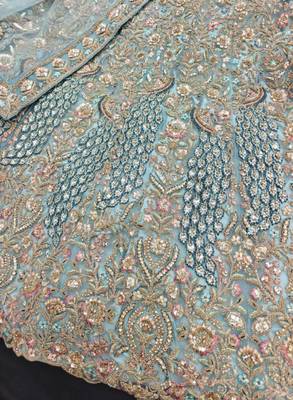 Embellished Sequinned Semi-Stitched Lehenga & Unstitched Blouse With Dupatta 2