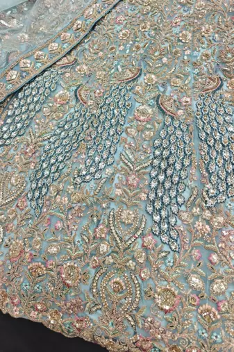 Embellished Sequinned Semi-Stitched Lehenga & Unstitched Blouse With Dupatta