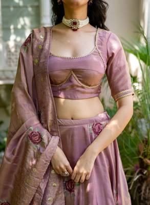 Embroidered Ready to Wear Lehenga & Blouse With Dupatta 2