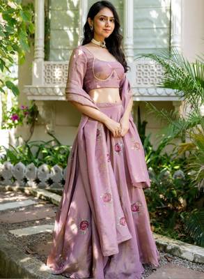 Embroidered Ready to Wear Lehenga & Blouse With Dupatta 3