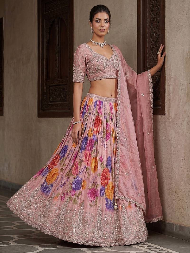 Unstitched Lehenga & Blouse Tissue