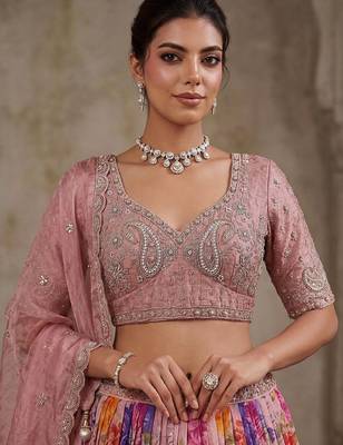 Unstitched Lehenga & Blouse Tissue 2