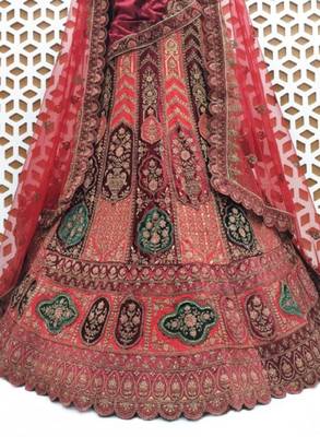 Embellished Semi-Stitched Lehenga & Unstitched Blouse With Dupatta 2