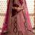 Embroidered Semi-Stitched Velvet Lehenga & Blouse & Dupatta
