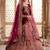 Embroidered Semi-Stitched Velvet Lehenga & Blouse & Dupatta