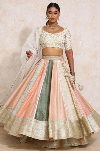 Embroidered Ready to Wear Lehenga & Blouse With Dupatta
