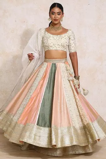 Embroidered Ready to Wear Lehenga & Blouse With Dupatta