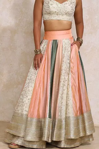 Embroidered Ready to Wear Lehenga & Blouse With Dupatta