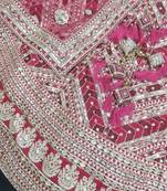Embroidered Semi-Stitched Silk Lehenga & Blouse & Dupatta