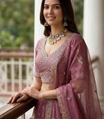 Semi-Stitched Lehenga & Unstitched Blouse With Dupatta