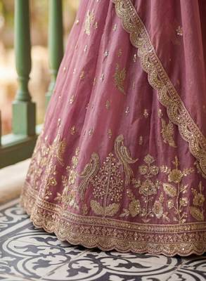 Semi-Stitched Lehenga & Unstitched Blouse With Dupatta 4