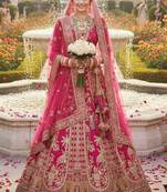 Embroidered Semi-Stitched Lehenga & Blouse With Dupatta