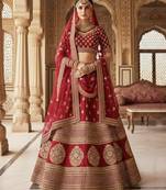 Embellished Semi-Stitched Lehenga & Unstitched Blouse With Dupatta