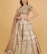 Embroidered Beads and Stones Ready to Wear Lehenga With Dupatta