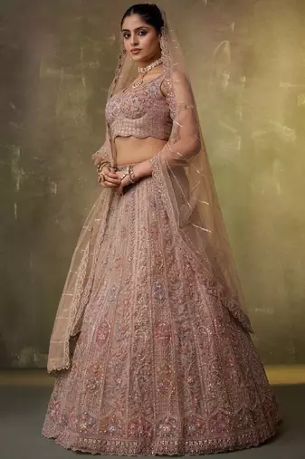 Embellished Sequinned Semi-Stitched Lehenga & Unstitched Blouse With Dupatta
