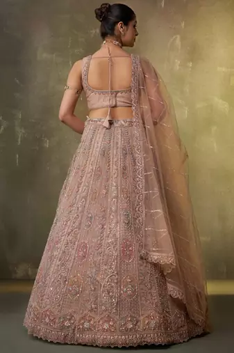 Embellished Sequinned Semi-Stitched Lehenga & Unstitched Blouse With Dupatta
