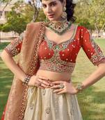 Semi-Stitched Lehenga & Unstitched Blouse With Dupatta