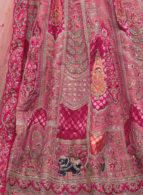 Embroidered Sequinned Semi-Stitched Lehenga & Unstitched Blouse With Dupatta 2