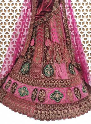 Embellished Semi-Stitched Lehenga & Unstitched Blouse With Dupatta 2