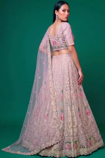 Embroidered Thread Work Ready to Wear Lehenga & Blouse With Dupatta