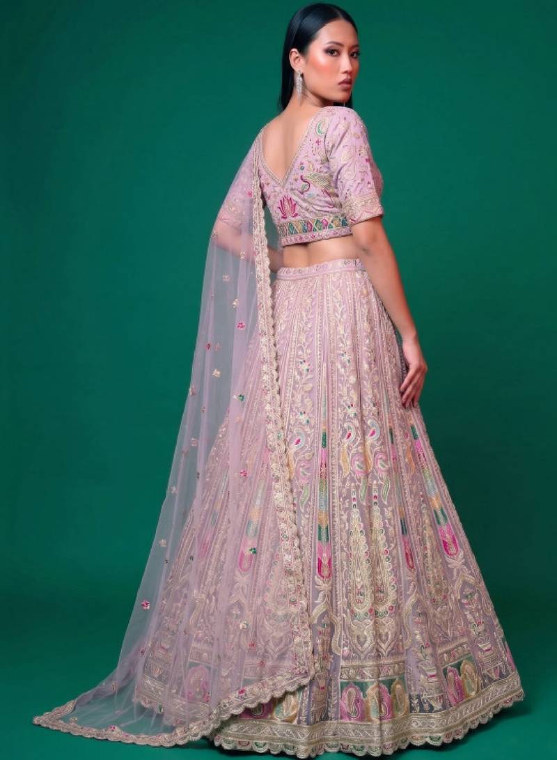 Embroidered Thread Work Ready to Wear Lehenga & Blouse With Dupatta