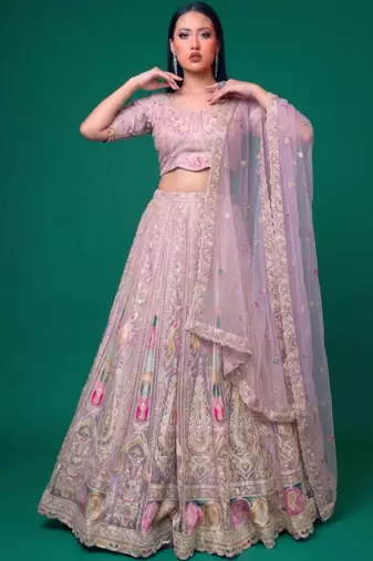 Embroidered Thread Work Ready to Wear Lehenga & Blouse With Dupatta