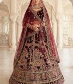 Embroidered Semi-Stitched Lehenga & Unstitched Blouse With Dupatta