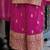 Trendmalls women's pink star georgette embroidery sequence work kurta palazzo with dupatta set