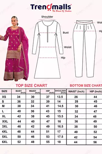 women's pink star georgette embroidery sequence work kurta palazzo with dupatta set