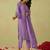 Trendmalls women's purple art silk embroidery sequence work kurta pant with dupatta set for women