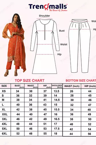 women's orange art silk embroidery sequence work kurta pant with dupatta set for women