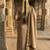 Coffee jaquard kanchi cotton round neck kurti dupatta set