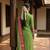Parrot jaquard kanchi cotton round neck kurti dupatta set