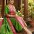 Parrot jaquard kanchi cotton round neck kurti dupatta set