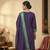 Wine jaquard kanchi cotton round neck kurti dupatta set